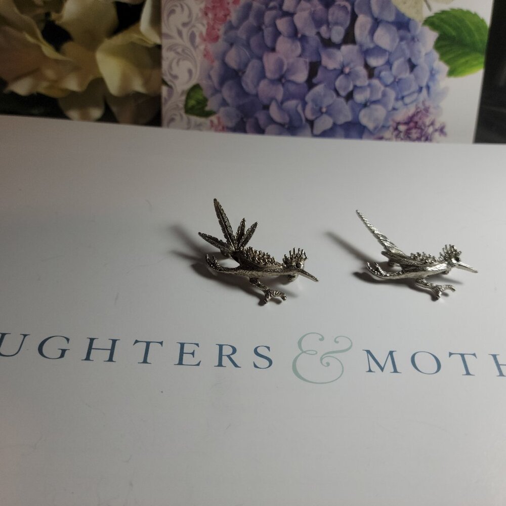 Daughters and Mothers Gifts "My Road Runner" Brooch Pin Rhodium Plated Vintage